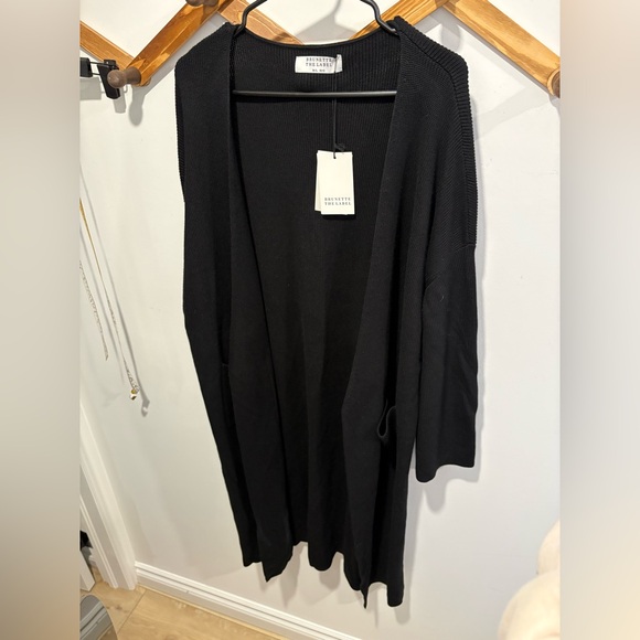 BRUNETTE THE LABEL MATILDA RIBBED KNIT MAXI CARDIGAN - Picture 9 of 11